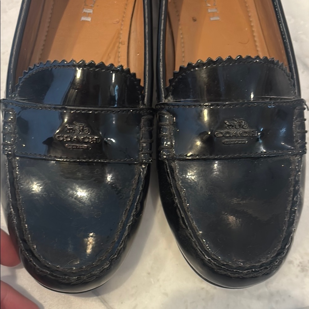 Coach Black Moccasin-Style Flats - Picture 3 of 8